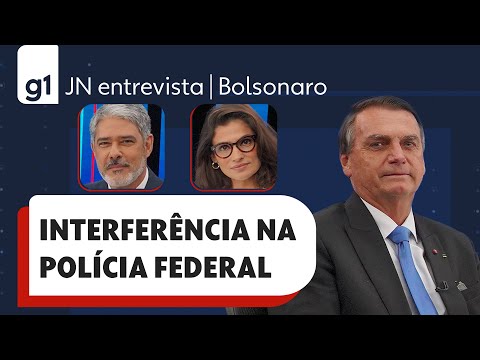 Bolsonaro responde a pergunta sobre interferência na Polícia Federal em entrevista ao JN 2